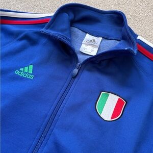 Vintage Y2K Adidas Italy World Cup Soccer Full Zip Track Jacket Medium Oversized